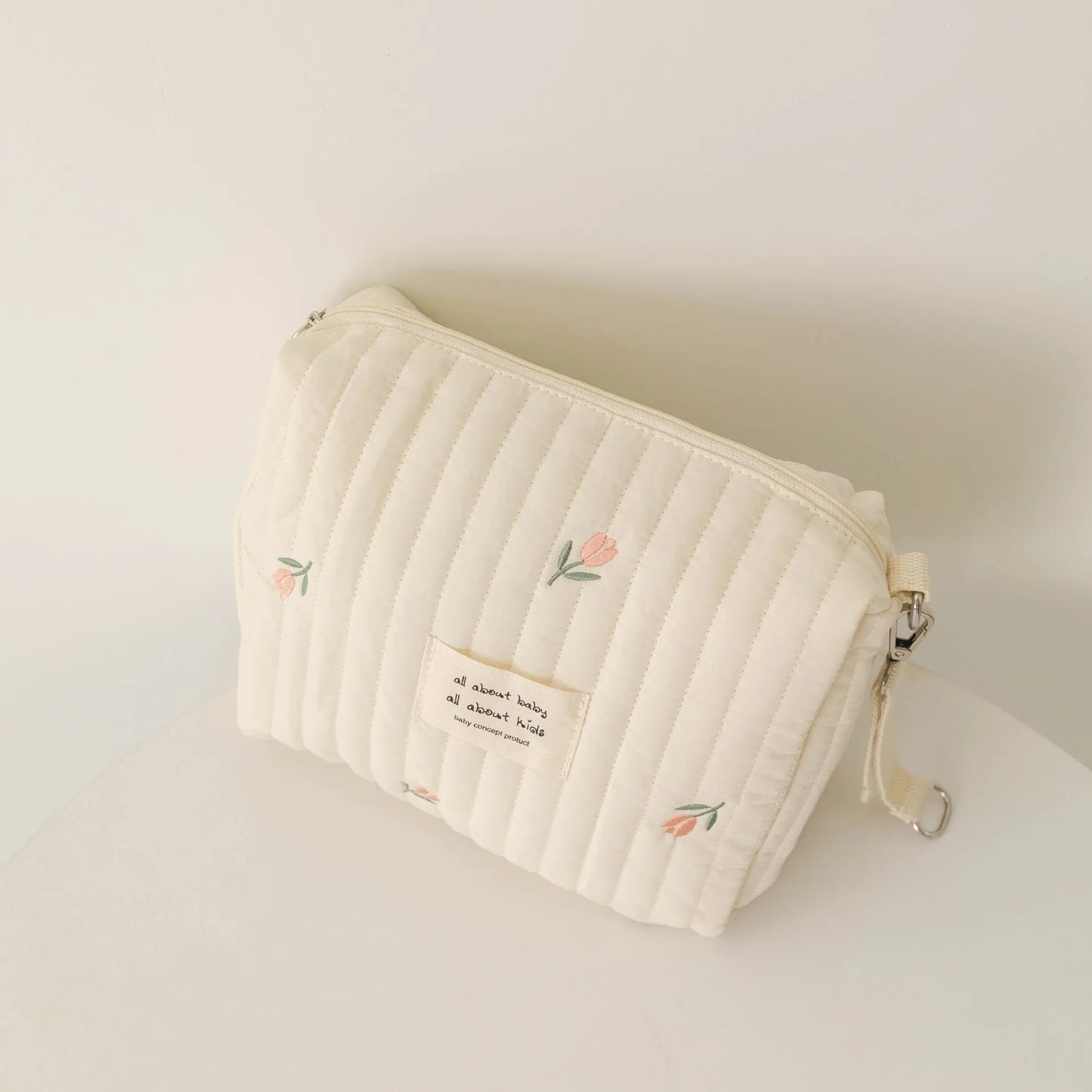 Cute Bear Cotton Mommy Bag – Zippered Diaper Tote & Maternity Organizer for Everyday Use - Nestling Babies
