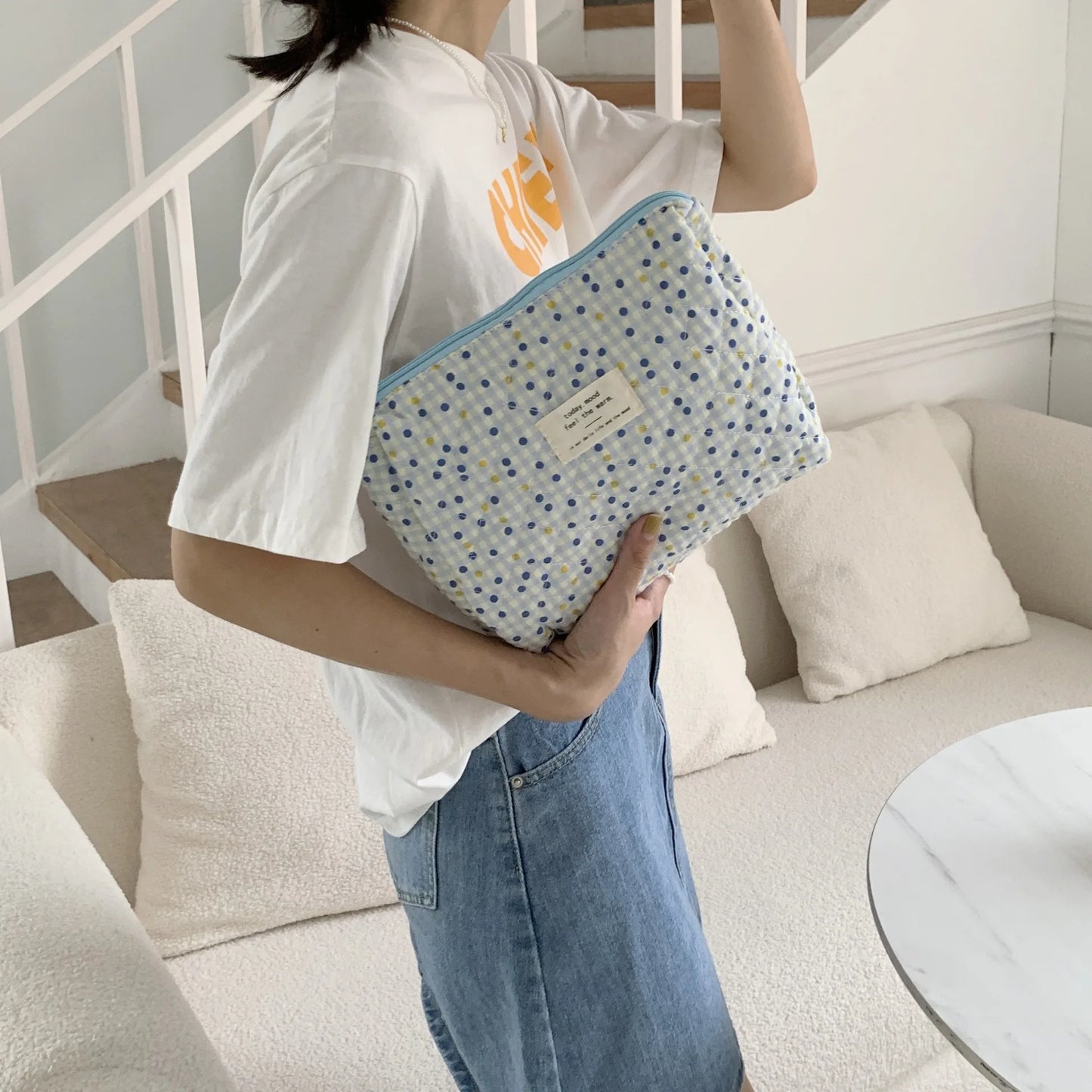 Baby Diaper Bag – Cartoon Print Travel Nappy Organizer with Zipper Closure - Nestling Babies