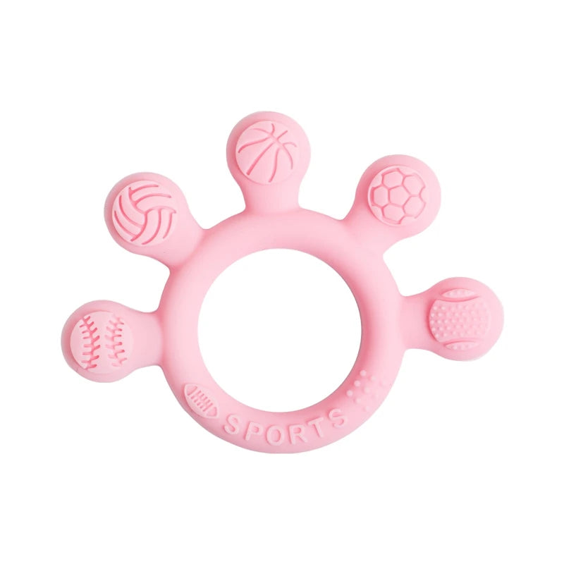 Silicone Baby Teether Ring – Soft & Safe Teething Toy for 0–12 Months - Nestling Babies