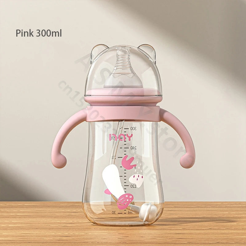 Anti-Colic Baby Bottle with Handles – Wide Neck, 300ml Capacity - Nestling Babies