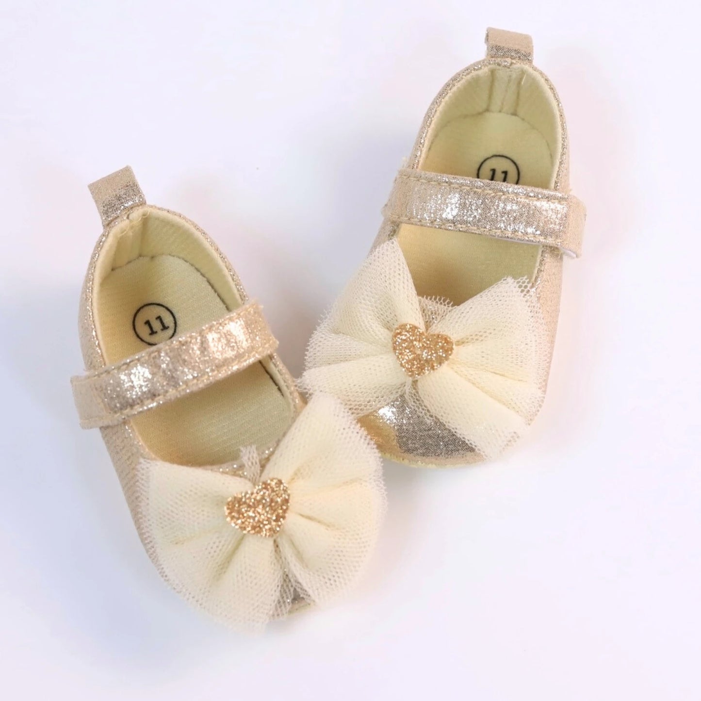 Baby Girl First Walker Shoes – Princess Lace Design with Soft Sole & Bow (0–12 Months) - Nestling Babies