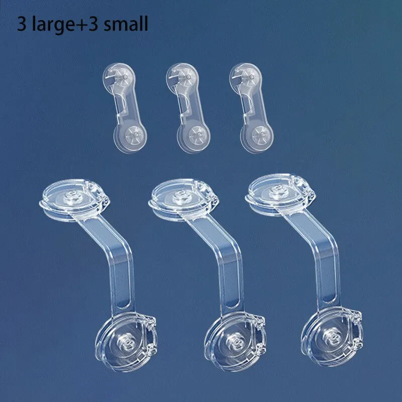 6PCS Baby Cabinet Strap Locks – Anti-Opening Safety Buckles for Drawers, Fridge & More - Nestling Babies