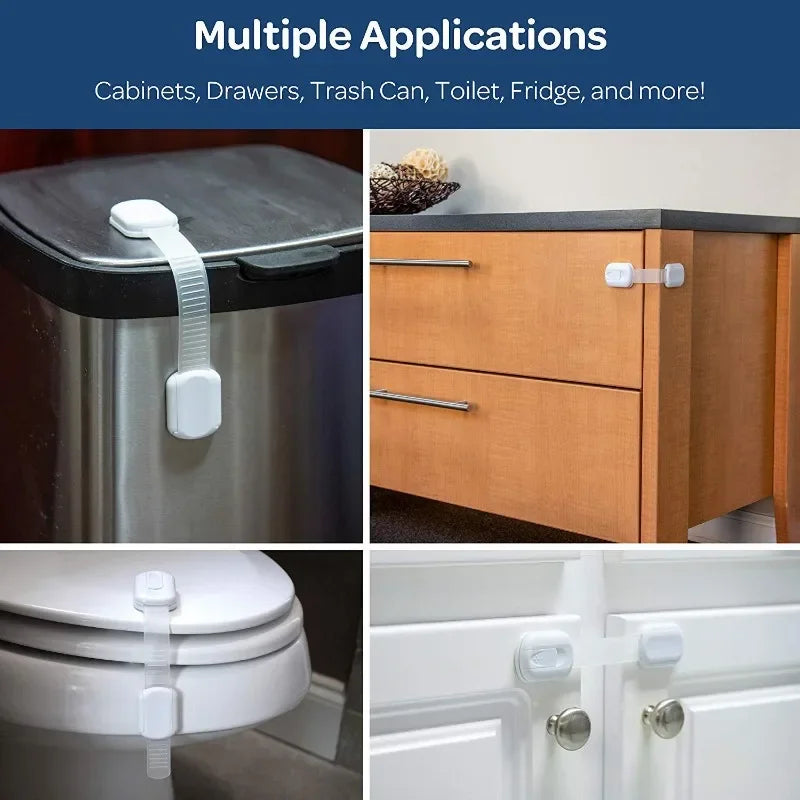 Adhesive Baby Safety Locks – Secure Straps for Drawers, Cabinets & Doors - Nestling Babies