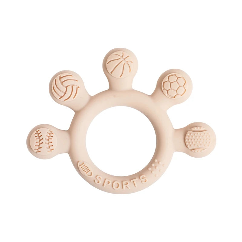 Silicone Baby Teether Ring – Soft & Safe Teething Toy for 0–12 Months - Nestling Babies