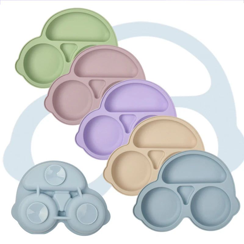 Silicone Suction Plate for Toddlers – Non-Slip Cartoon Design for Mess-Free Meals - Nestling Babies
