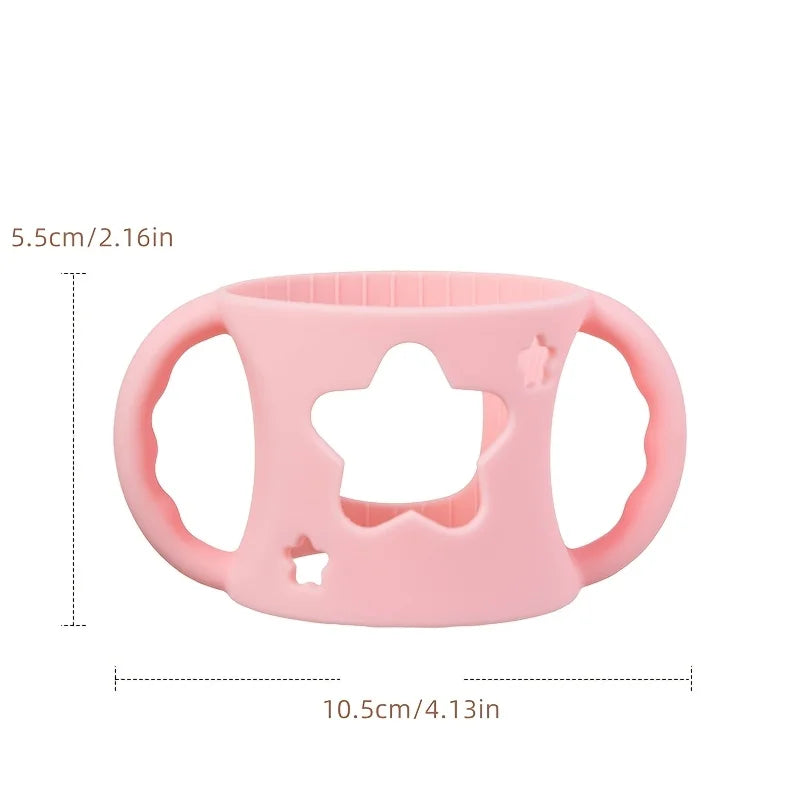 Silicone Bottle Handle Sleeve – Soft Grip for Wide-Neck Baby Bottles - Nestling Babies