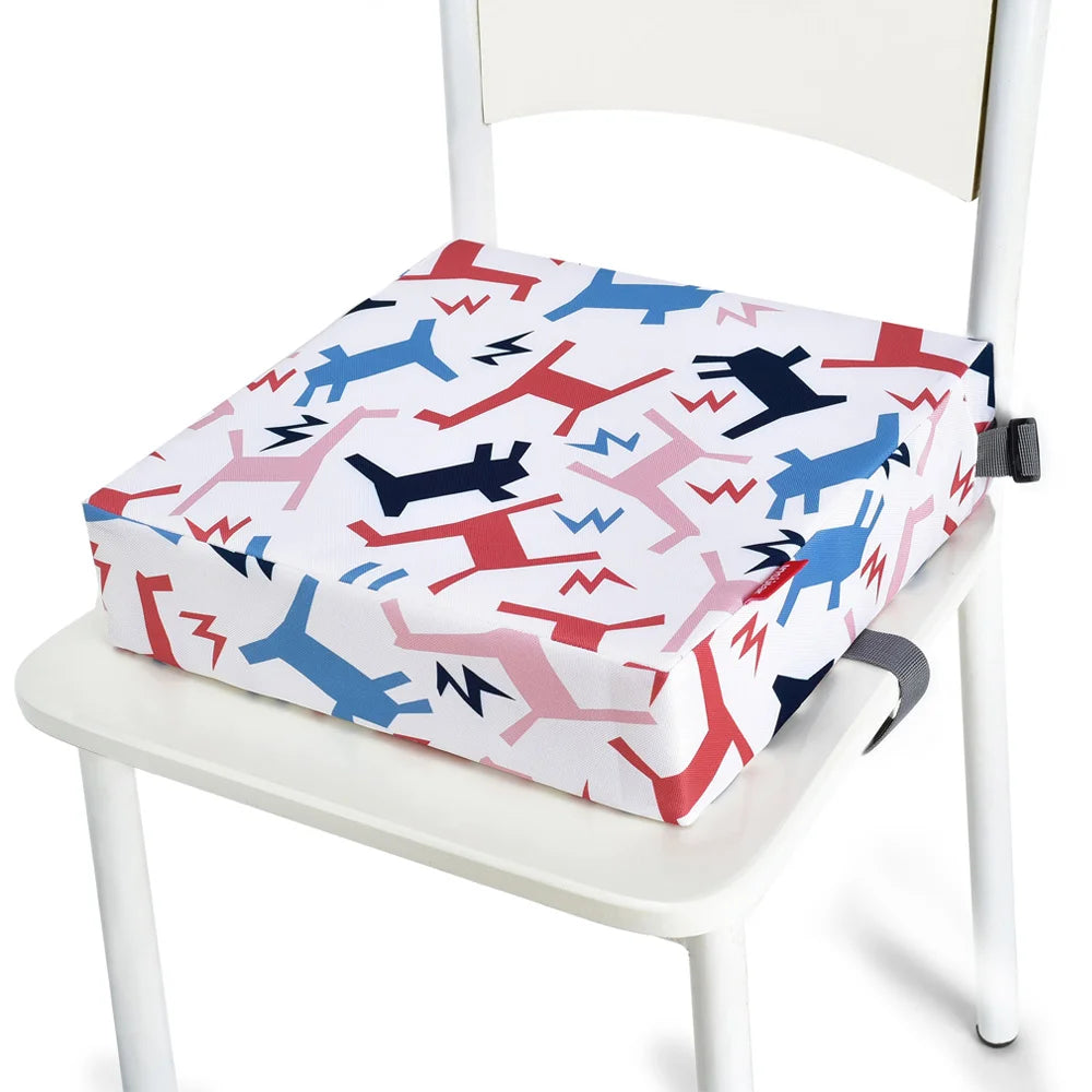 Adjustable Baby Booster Seat Cushion – Soft Dining Chair Pad with Safety Straps for Toddlers - Nestling Babies