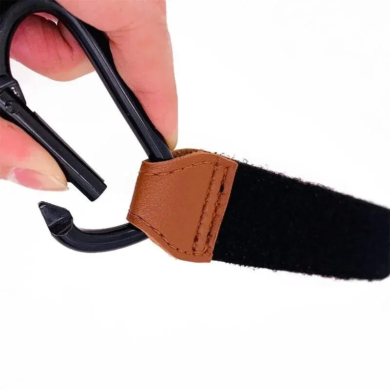 Universal Stroller Hooks – Adjustable PU Leather Baby Bag Clips with Strong Bearing & Multi-Functional Design - Nestling Babies