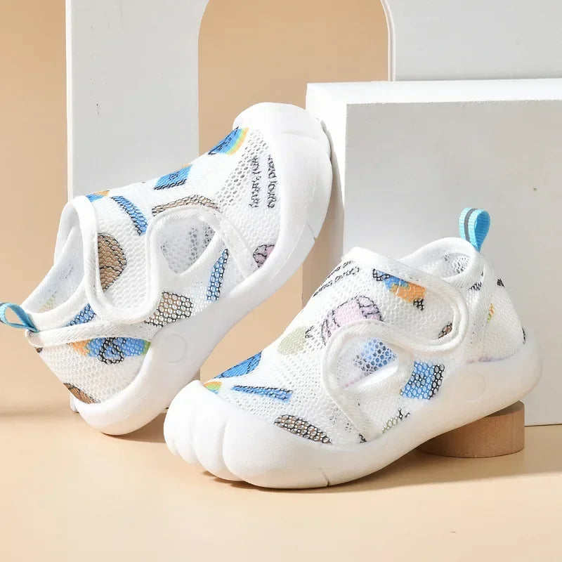 Breathable Mesh Summer Sandals – Lightweight Anti-Slip First Walkers for Toddlers (1–4 Years) - Nestling Babies