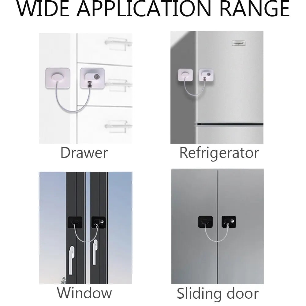 Baby Safety Cable Lock – Multi-Use Window, Fridge & Cabinet Security Lock for Kids - Nestling Babies