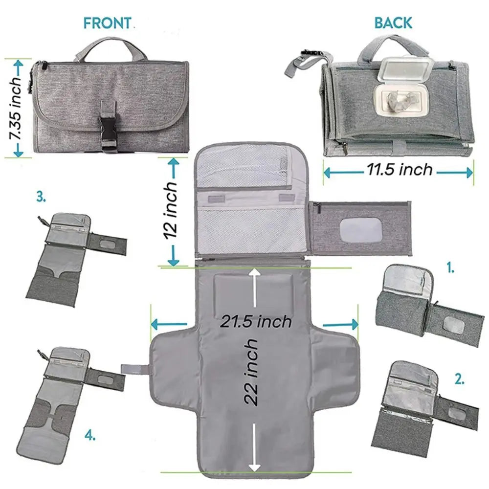 Portable Waterproof Diaper Changing Pad – Travel Essential for Modern Parents - Nestling Babies
