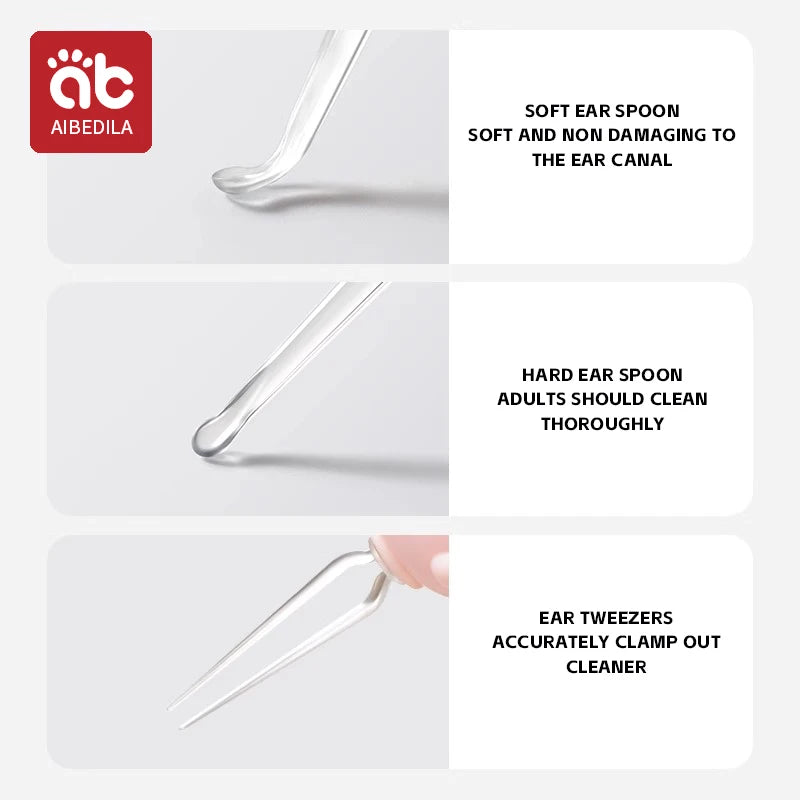 LED Baby Ear Wax Removal Kit – Gentle Light-Up Ear Cleaner Set - Nestling Babies