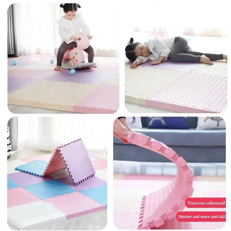 8/16PCS Baby Puzzle Foam Play Mat – Soft Interlocking Floor Tiles for Kids - Nestling Babies