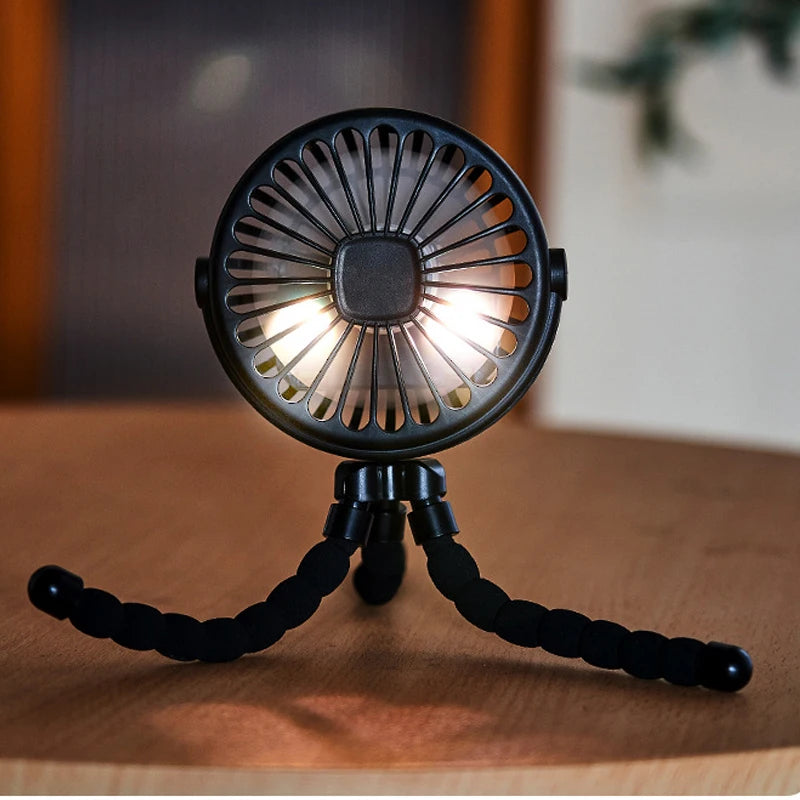 USB Rechargeable Stroller Fan – Clip-On Portable Mini Fan with 3 Speeds - Nestling Babies
