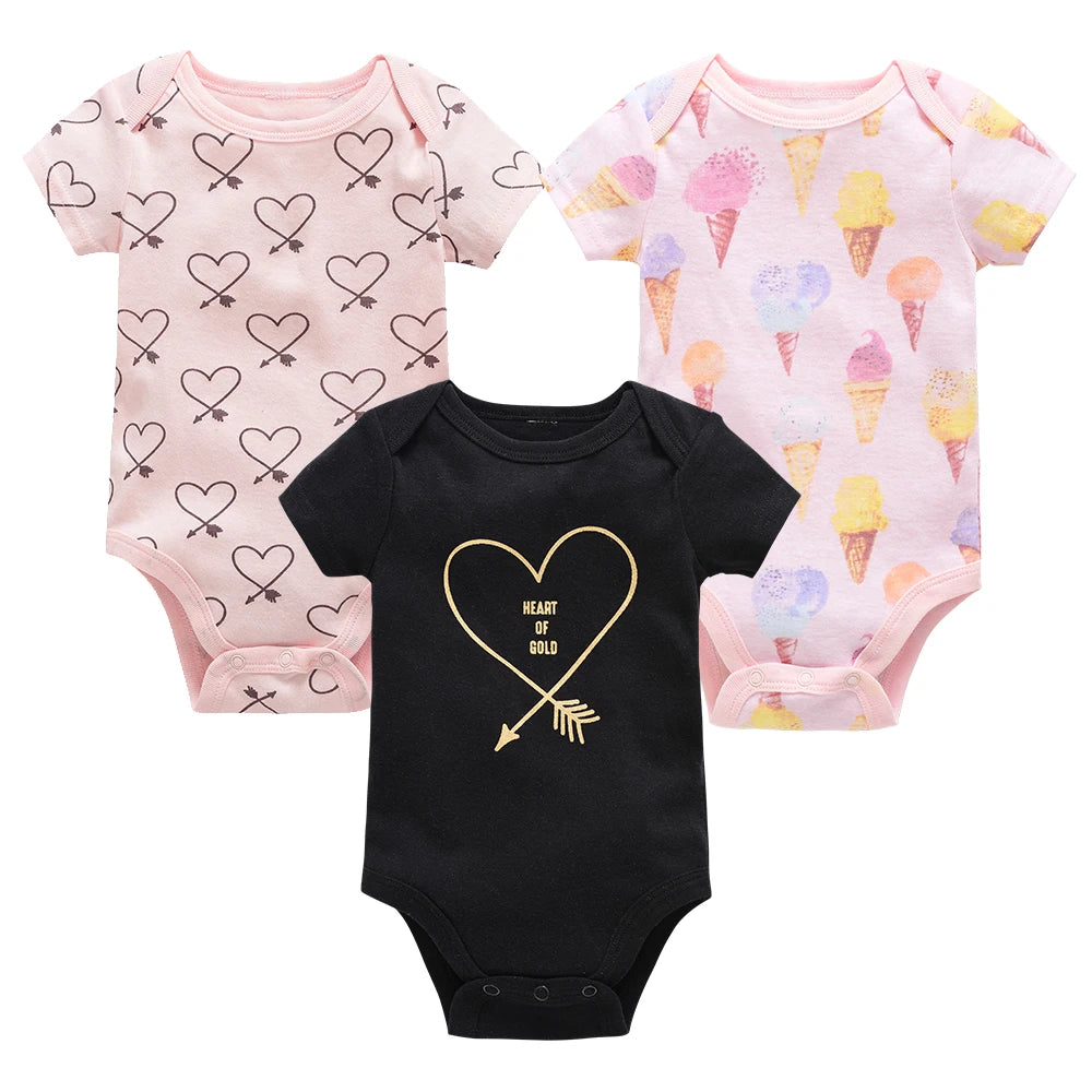 Cotton Essentials – 3/6-Pack Baby Bodysuits (Unisex | 0–12M) - Nestling Babies