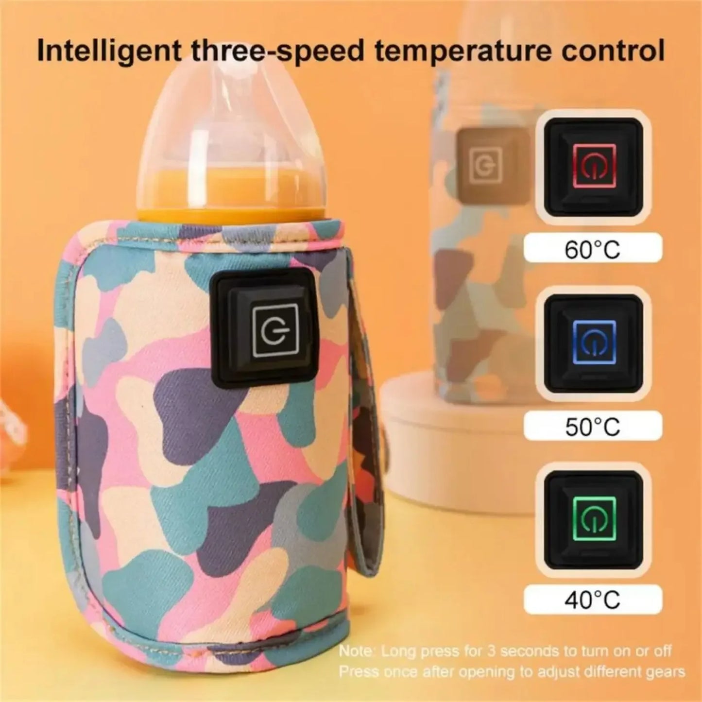 USB Bottle Warmer Bag – Portable Milk & Water Heater for Babies | Insulated, Travel-Friendly for Stroller Use - Nestling Babies