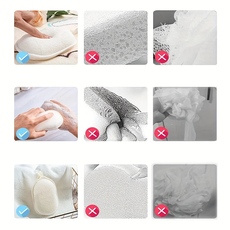 Soft Baby Bath Sponge – Gentle Scrub & Hair Washing Brush for Newborns and Toddlers - Nestling Babies