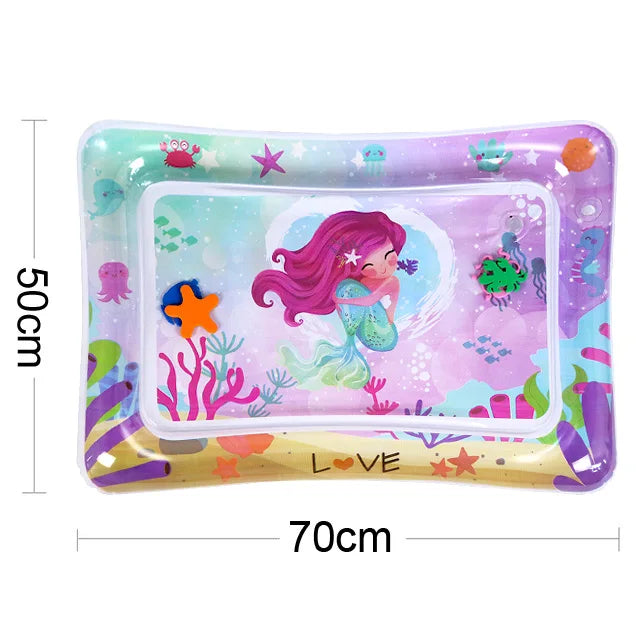 Inflatable Tummy Time Baby Water Mat – Sensory Development Cushion for Infants - Nestling Babies