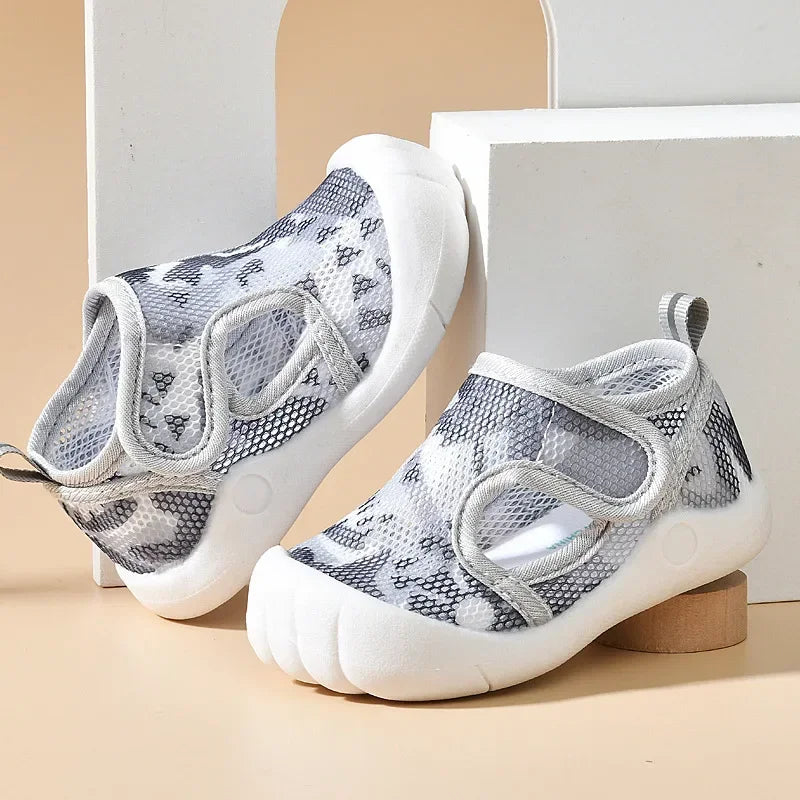 Breathable Mesh Summer Sandals – Lightweight Anti-Slip First Walkers for Toddlers (1–4 Years) - Nestling Babies
