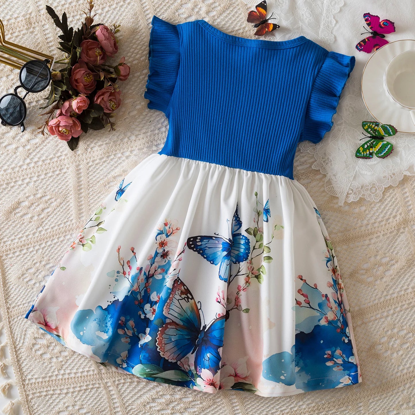 Flower Girl Princess Dress – Ruffle Sleeveless Party Dress for Weddings & Birthdays - Nestling Babies