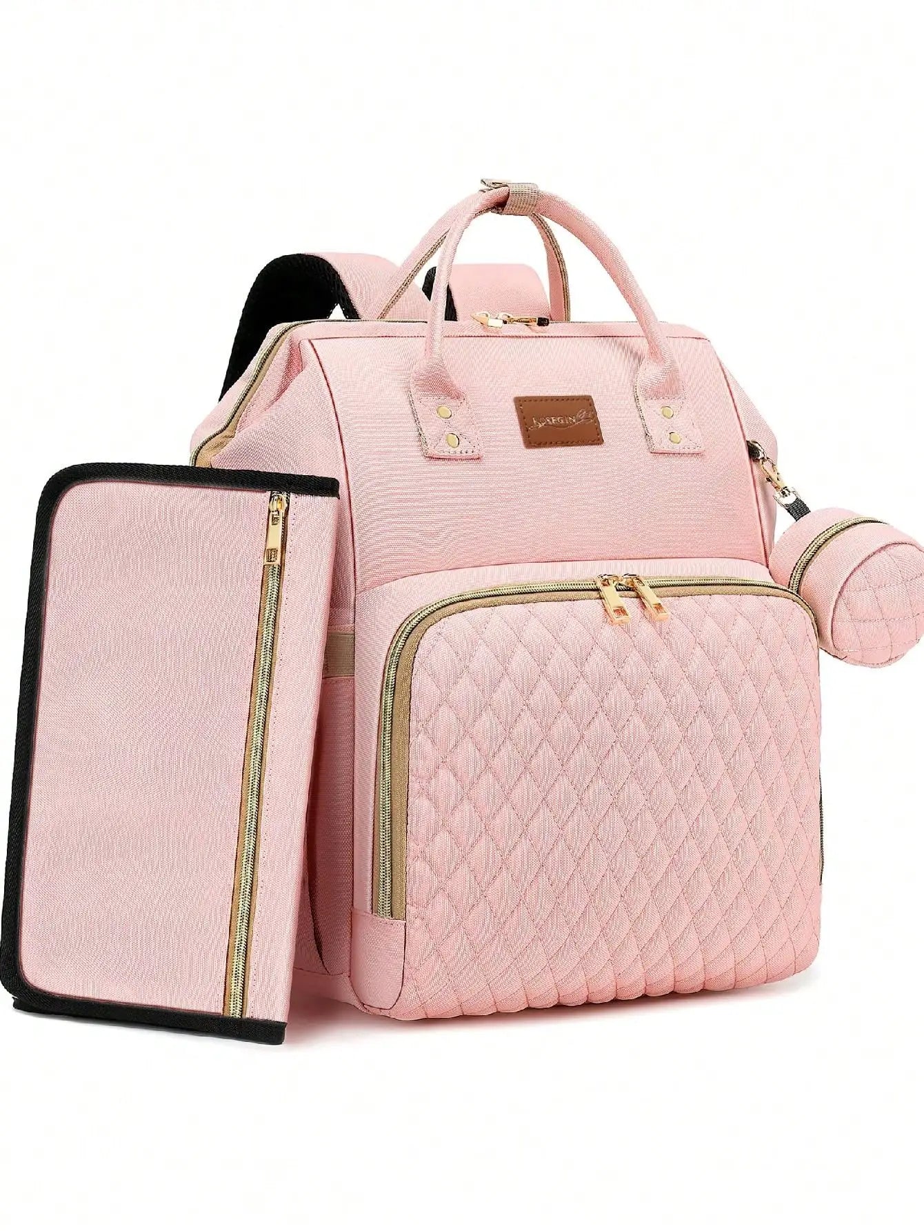 Waterproof Diaper Backpack for Moms – 35L Baby Bag with Changing Pad, Pacifier Case & Stroller Straps - Nestling Babies