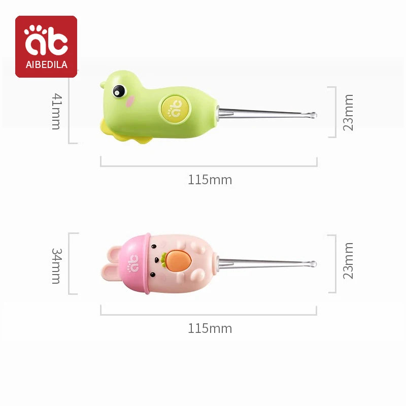 LED Baby Ear Wax Removal Kit – Gentle Light-Up Ear Cleaner Set - Nestling Babies