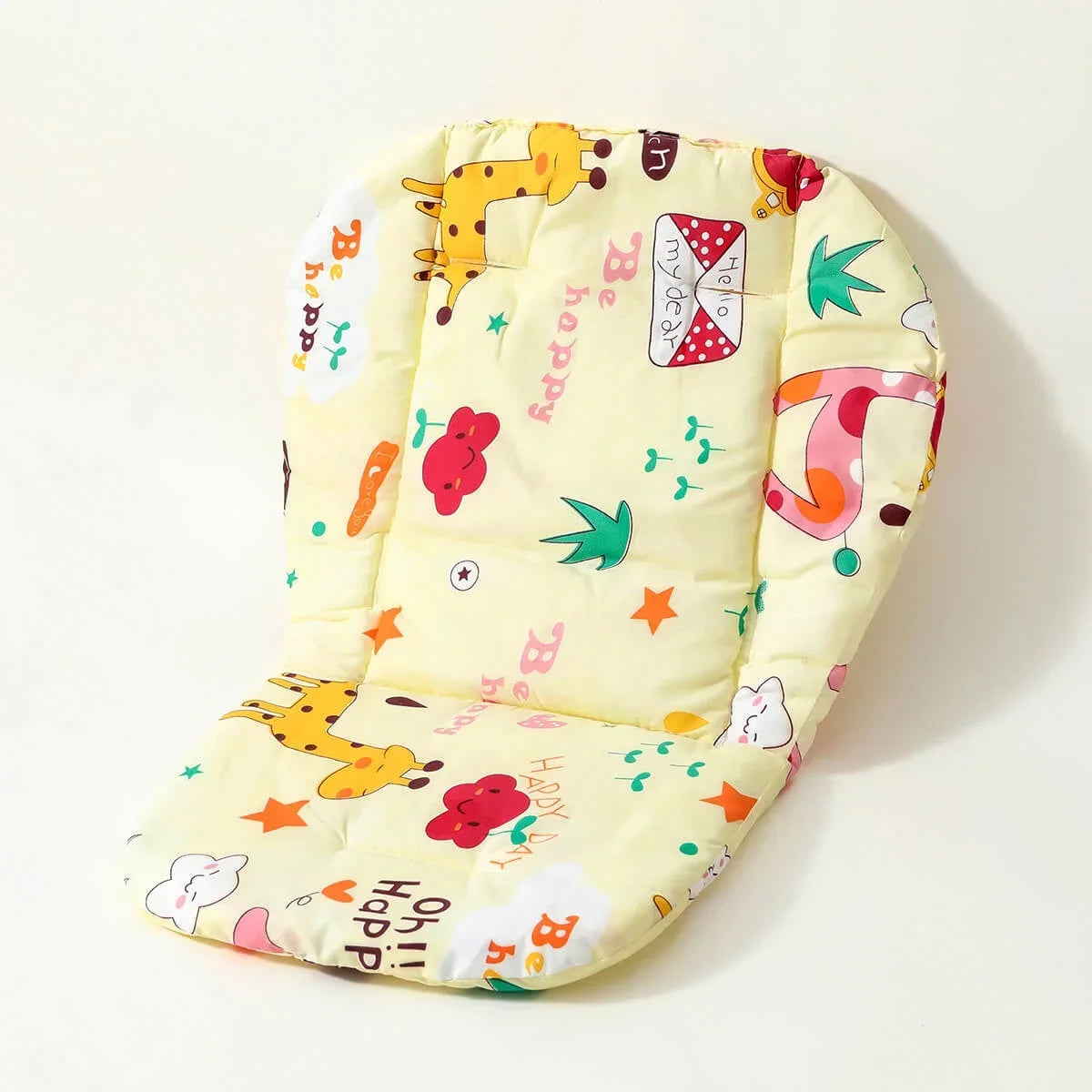 Baby Cushion for High Chair & Stroller – Double-Sided Soft Seat Pad with Cute Animal Prints | Thick, Breathable & Comfortable - Nestling Babies