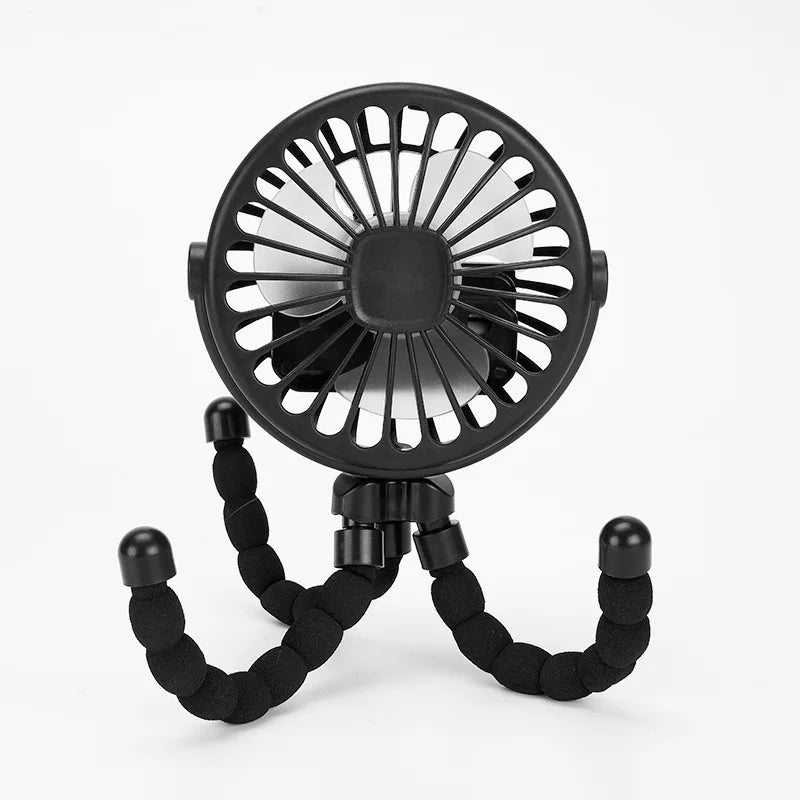 USB Rechargeable Stroller Fan – Clip-On Portable Mini Fan with 3 Speeds - Nestling Babies