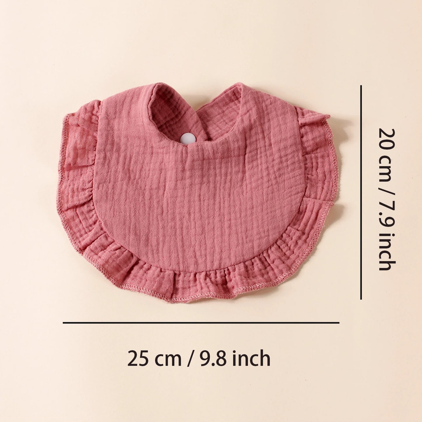 8-Pack Cotton Ruffle Bibs – Soft, Stylish & Ultra-Absorbent for Newborns - Nestling Babies
