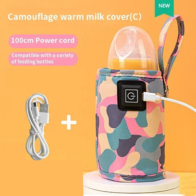 USB Bottle Warmer Bag – Portable Milk & Water Heater for Babies | Insulated, Travel-Friendly for Stroller Use - Nestling Babies
