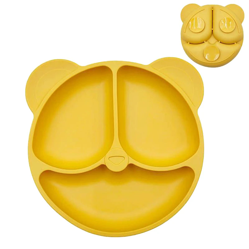 Silicone Suction Plate for Toddlers – Non-Slip Cartoon Design for Mess-Free Meals - Nestling Babies