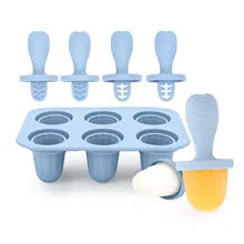 Silicone Baby Popsicle Mold – 6-Cavity Tray for Frozen Teething Treats - Nestling Babies