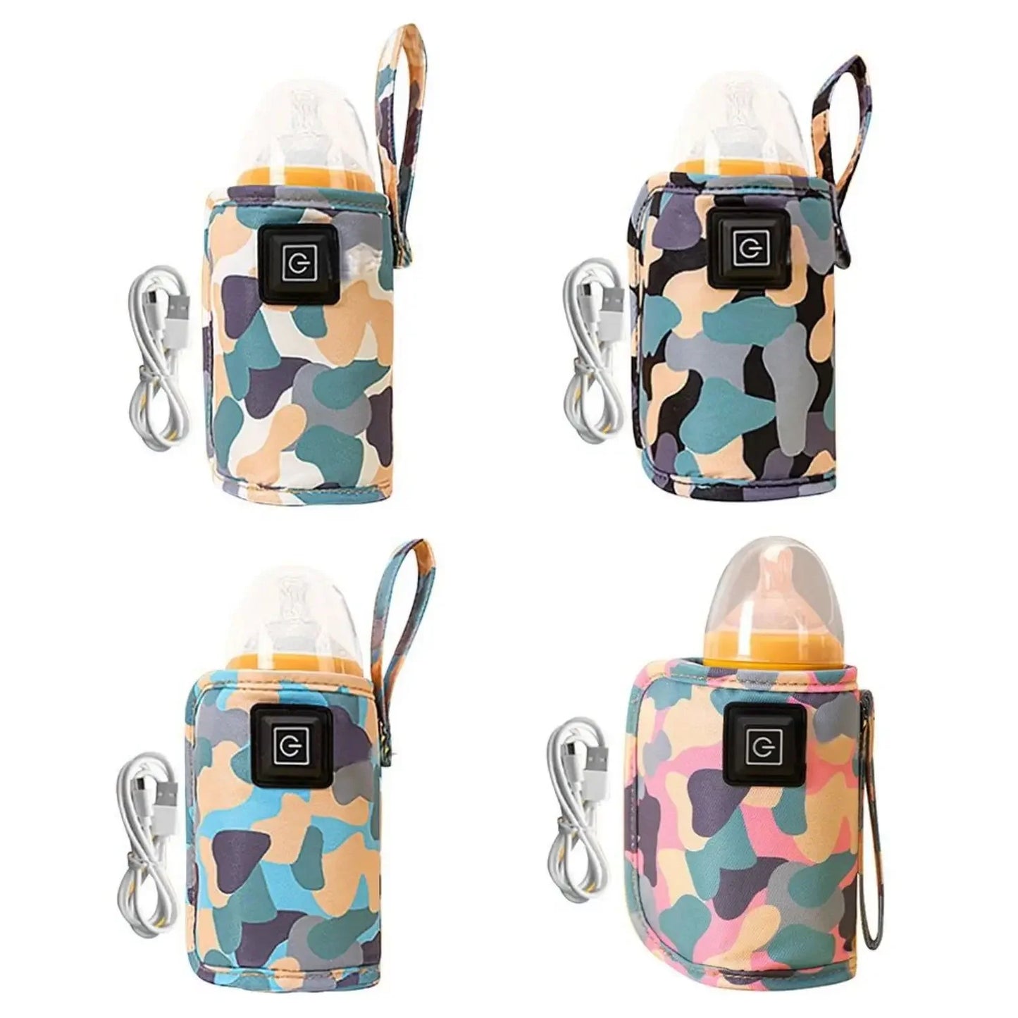 USB Bottle Warmer Bag – Portable Milk & Water Heater for Babies | Insulated, Travel-Friendly for Stroller Use - Nestling Babies