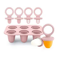 Silicone Baby Popsicle Mold – 6-Cavity Tray for Frozen Teething Treats - Nestling Babies