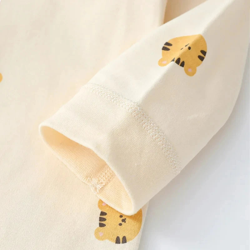 Cozy Bear Romper – Autumn Jumpsuit for Babies (0–12M | Unisex) - Nestling Babies