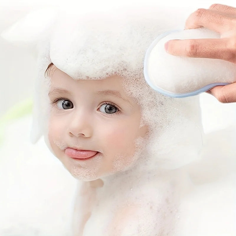 Soft Baby Bath Sponge – Gentle Scrub & Hair Washing Brush for Newborns and Toddlers - Nestling Babies