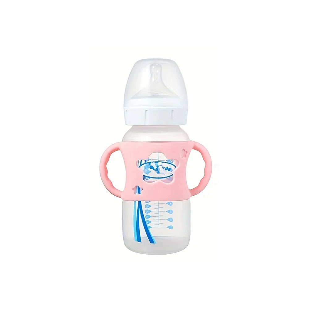 Silicone Bottle Handle Sleeve – Soft Grip for Wide-Neck Baby Bottles - Nestling Babies