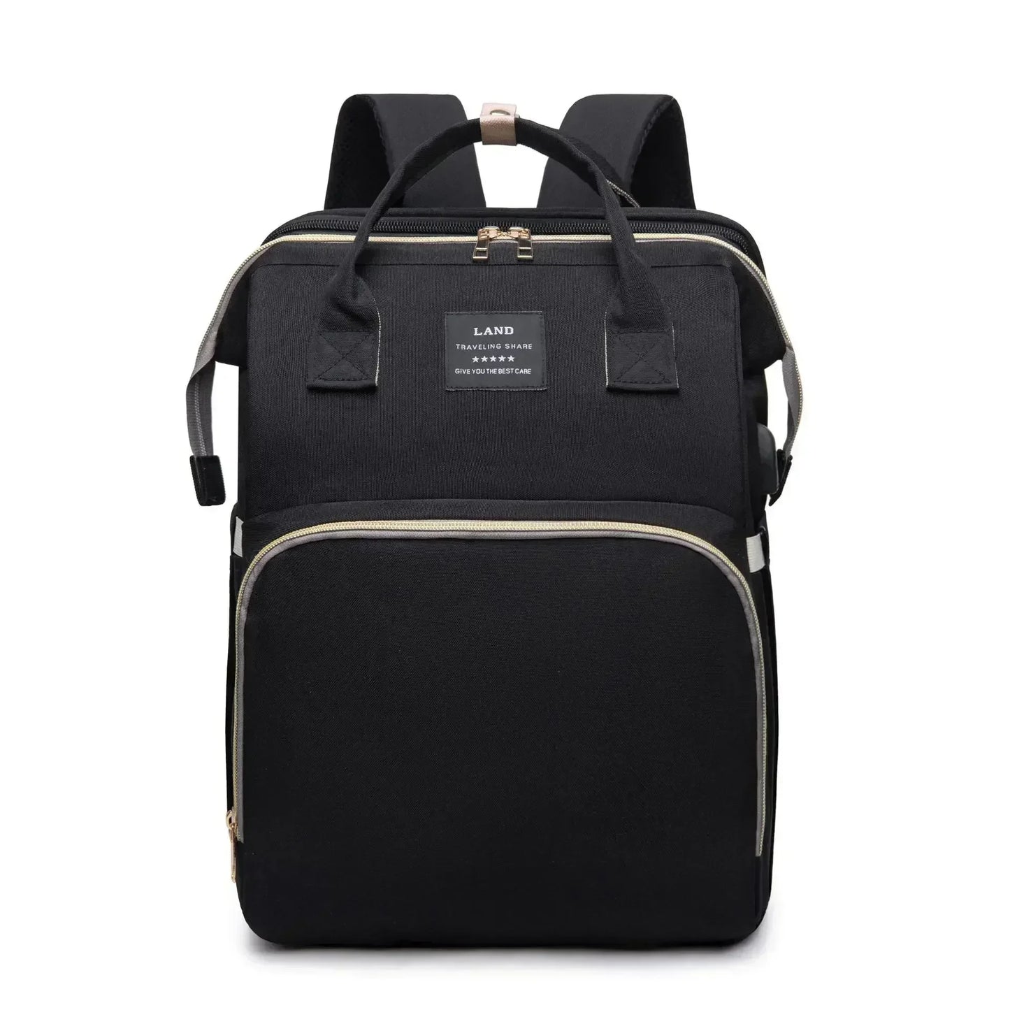 3-in-1 Mommy Diaper Backpack with Foldable Crib – Lightweight & Spacious Travel Baby Bag for Moms - Nestling Babies