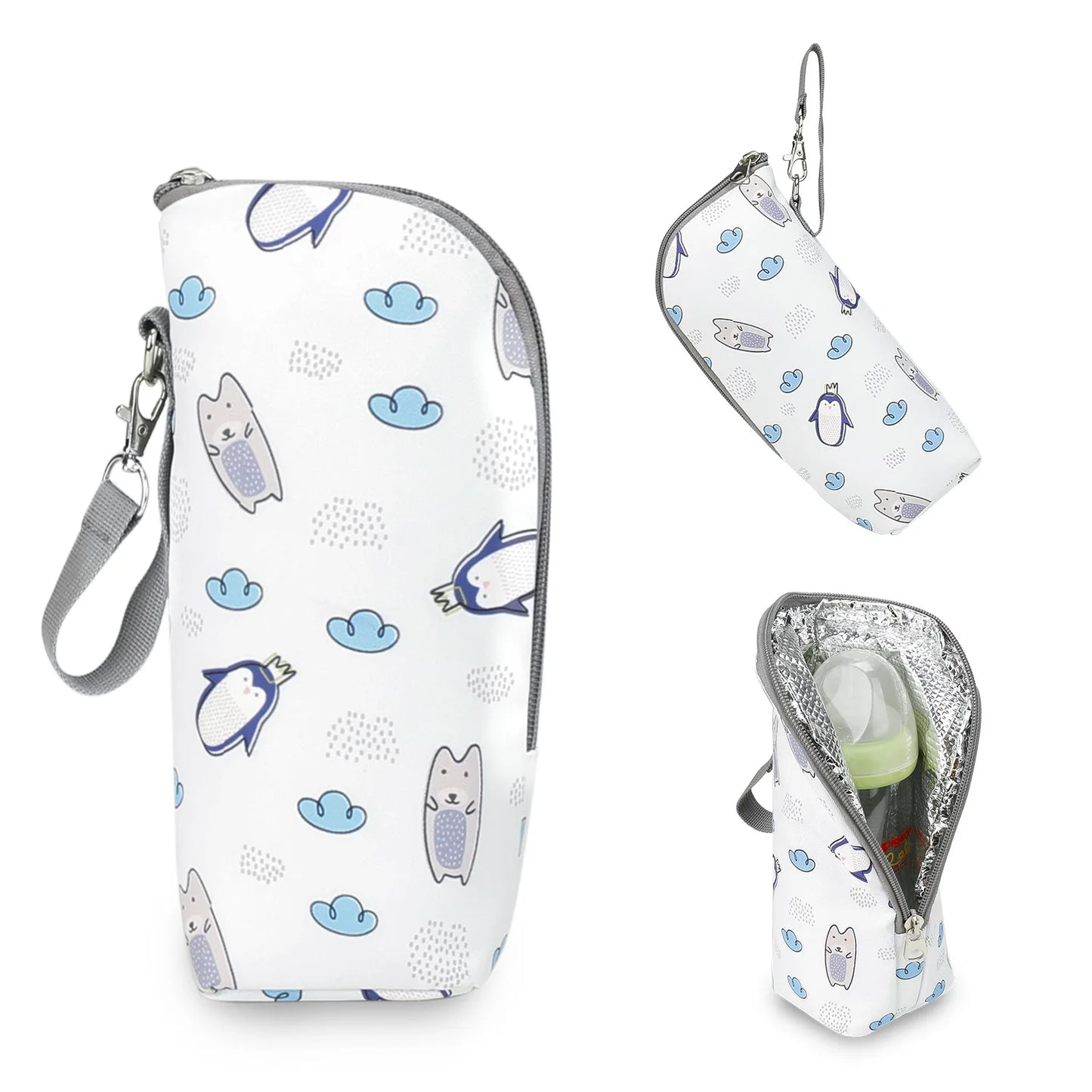 Portable Baby Bottle Warmer Bag – Insulated Bottle Holder for Outings & Stroller Use - Nestling Babies