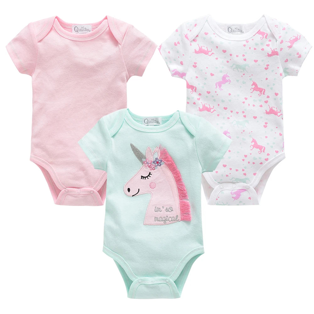 Cotton Essentials – 3/6-Pack Baby Bodysuits (Unisex | 0–12M) - Nestling Babies