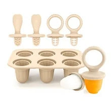 Silicone Baby Popsicle Mold – 6-Cavity Tray for Frozen Teething Treats - Nestling Babies