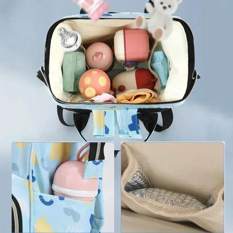 Large Capacity Diaper Backpack – Insulated Multi-Function Baby Bag for Travel & Stroller Use - Nestling Babies