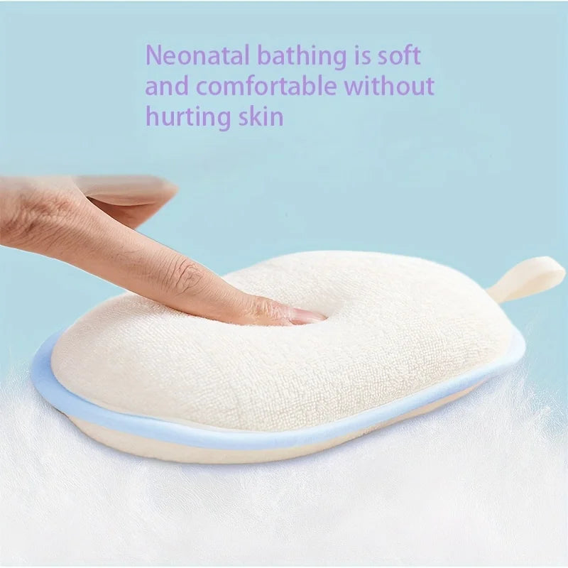 Soft Baby Bath Sponge – Gentle Scrub & Hair Washing Brush for Newborns and Toddlers - Nestling Babies