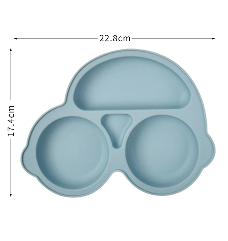 Silicone Suction Plate for Toddlers – Non-Slip Cartoon Design for Mess-Free Meals - Nestling Babies