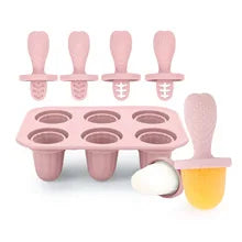 Silicone Baby Popsicle Mold – 6-Cavity Tray for Frozen Teething Treats - Nestling Babies