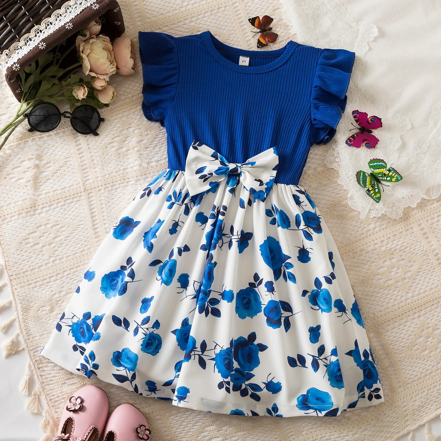 Flower Girl Princess Dress – Ruffle Sleeveless Party Dress for Weddings & Birthdays - Nestling Babies