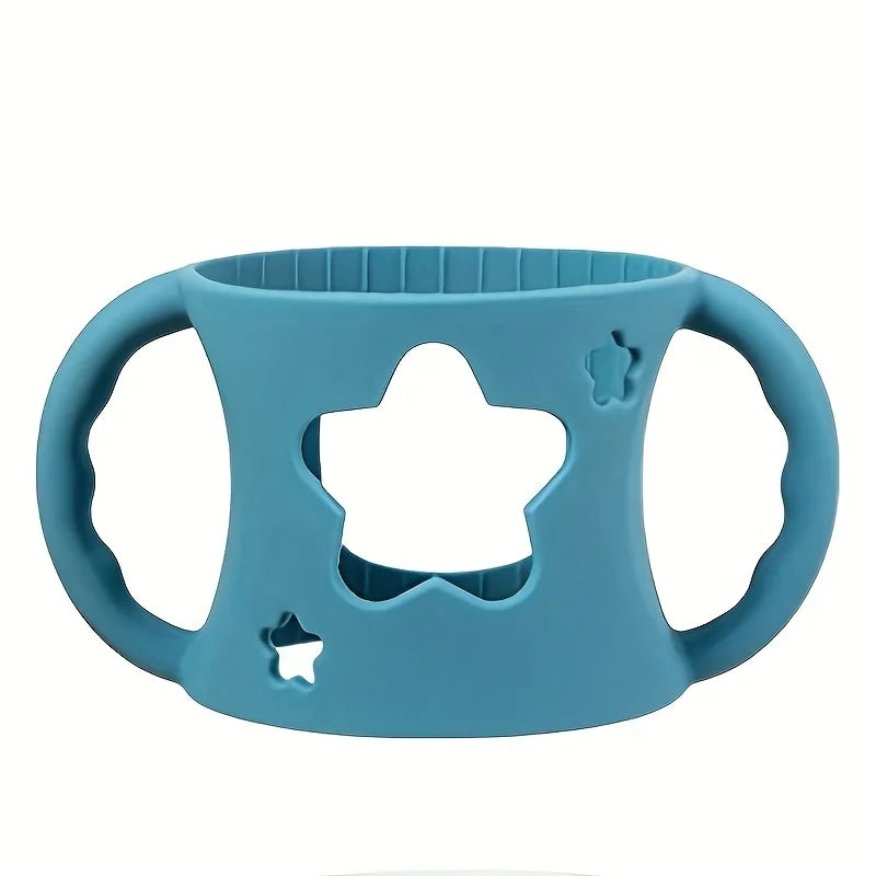 Silicone Bottle Handle Sleeve – Soft Grip for Wide-Neck Baby Bottles - Nestling Babies