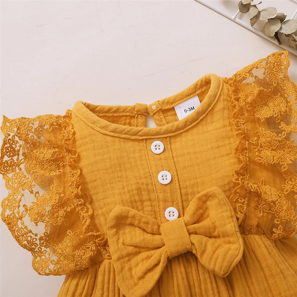 Summer Lace Baby Romper Set (0–18M) - Nestling Babies