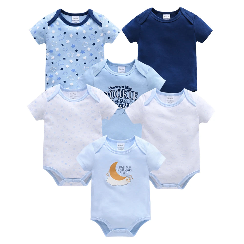 100% Cotton Baby Bodysuits – Unicorn Print | 3–6 Pack - Nestling Babies
