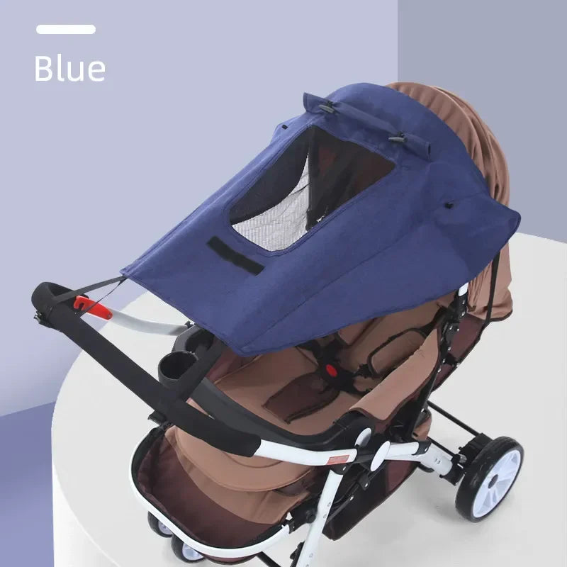 Universal Stroller Sunshade Cover – UV50+ Protection Canopy for Prams & Infant Car Seats - Nestling Babies